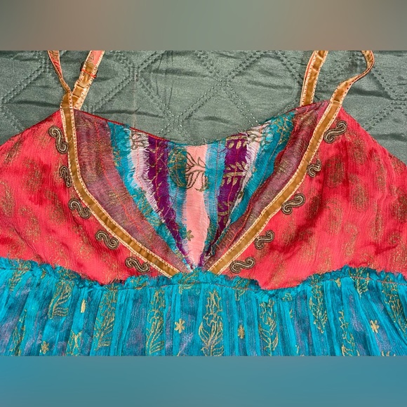 FREE PEOPLE "Gilded Caravan" Tiered Maxi Dress, Size 4, EUC - Picture 7 of 16